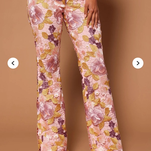 Fashion Nova Pink and Yellow Floral pantsuit - Picture 10 of 11